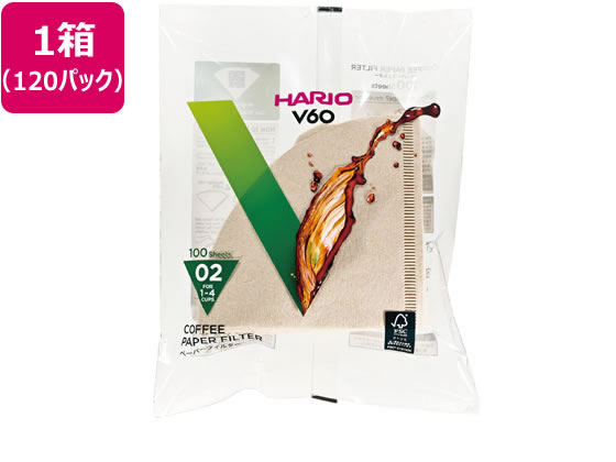 HARIO V60用ペーパーフィルター02M 100枚入×120袋 1箱（ご注文単位1箱）【直送品】