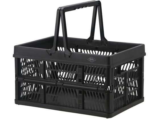 不二貿易 折りたたみコンテナ L ブラック 86450 1個（ご注文単位1個）【直送品】