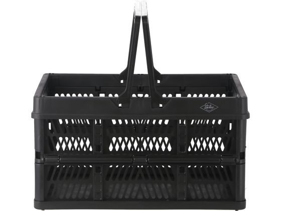 不二貿易 折りたたみコンテナ L ブラック 86450 1個(ご注文単位1個)【直送品】