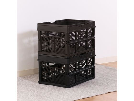 不二貿易 折りたたみコンテナ L カーキ 86449 1個(ご注文単位1個)【直送品】