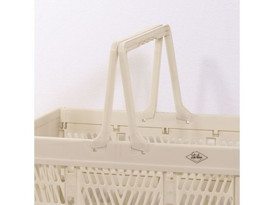 不二貿易 折りたたみコンテナ L ホワイト 86448 1個(ご注文単位1個)【直送品】