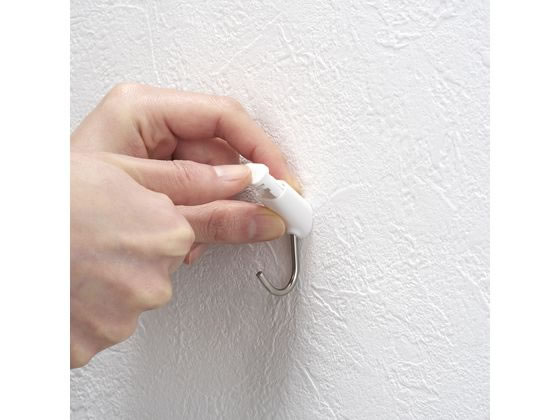 レック 穴の目立たないピンフック ホワイト 3個入 H00405 1パック(ご注文単位1パック)【直送品】