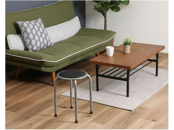 不二貿易 パイプ丸イス FB-01BK(1010BK) 88623 1脚（ご注文単位1脚）【直送品】