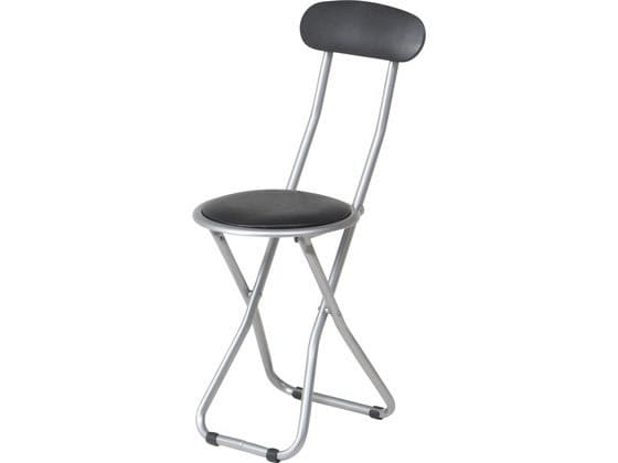 不二貿易 パイプスリムチェアー FB-32BK(1010BK) 88625 1脚（ご注文単位1脚）【直送品】