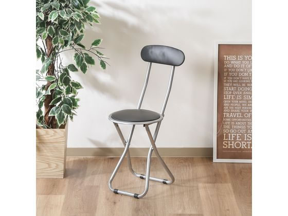 不二貿易 パイプスリムチェアー FB-32BK(1010BK) 88625 1脚(ご注文単位1脚)【直送品】