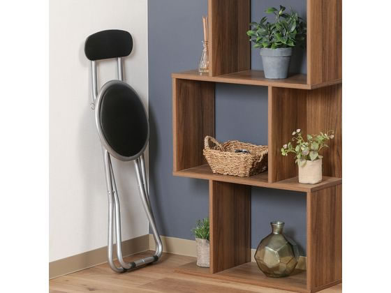 不二貿易 パイプスリムチェアー FB-32BK(1010BK) 88625 1脚(ご注文単位1脚)【直送品】