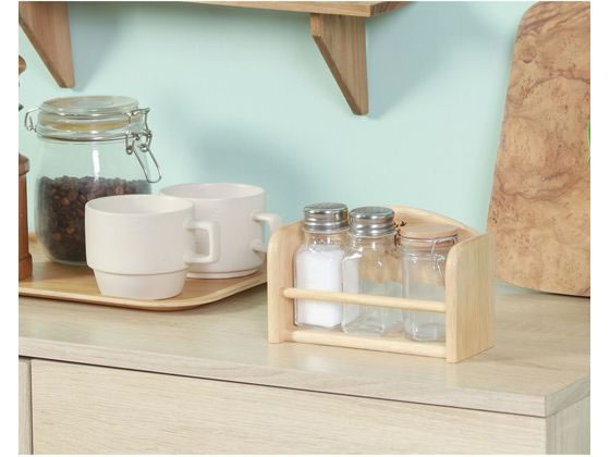 不二貿易 木製スパイスラック ボヌール 22650 1個（ご注文単位1個）【直送品】