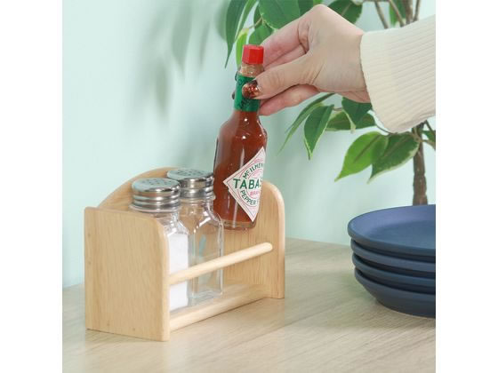 不二貿易 木製スパイスラック ボヌール 22650 1個（ご注文単位1個）【直送品】