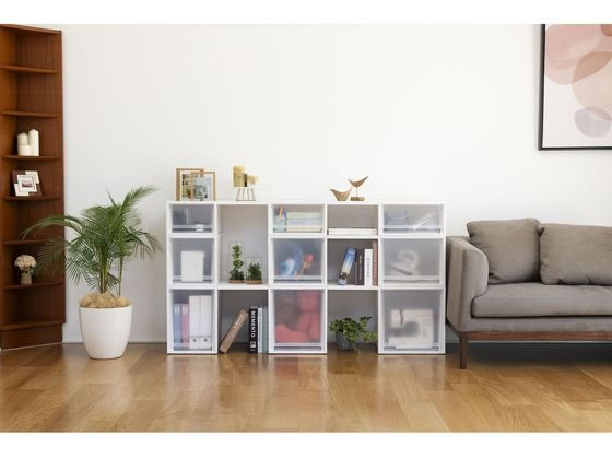 天馬 Fits フィッツケース マルチ連結棚40-30 ホワイトクリア 110015679 1枚(ご注文単位1枚)【直送品】