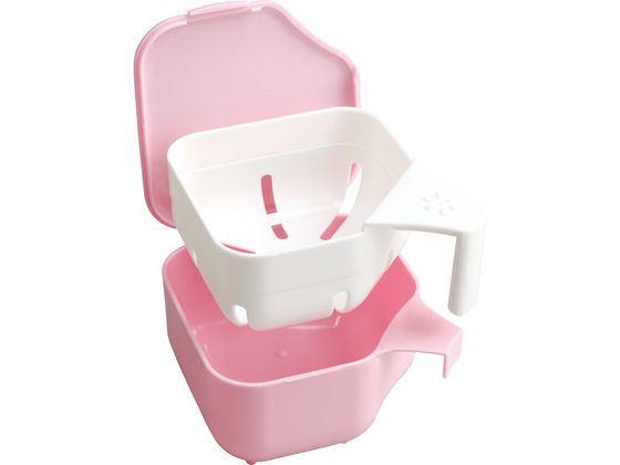 紀陽除虫菊 デントクリアカップ 入れ歯洗浄用 ピンク 1個（ご注文単位1個）【直送品】