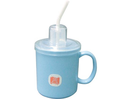 台和 ストロー付きマグカップ ブルー 1個（ご注文単位1個）【直送品】