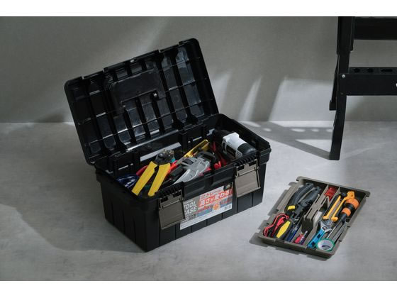 アイリスオーヤマ ツールケース M ブラック・サンドベージュ TCR-500 1個(ご注文単位1個)【直送品】