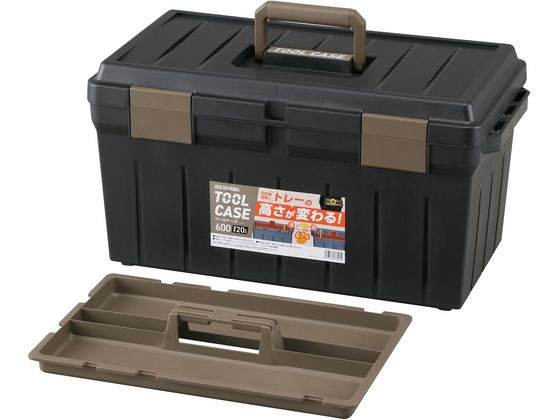 アイリスオーヤマ ツールケース L ブラック・サンドベージュ TCR-600 1個(ご注文単位1個)【直送品】
