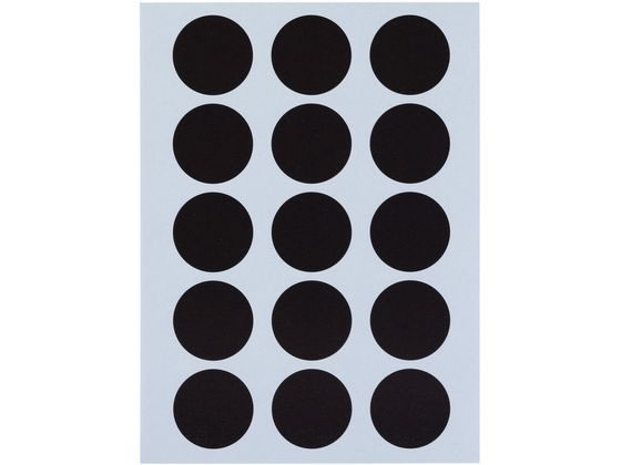 ニチバン マイタックカラーラベル 黒 直径20mm 15片×12シート 1パック(ご注文単位1パック)【直送品】