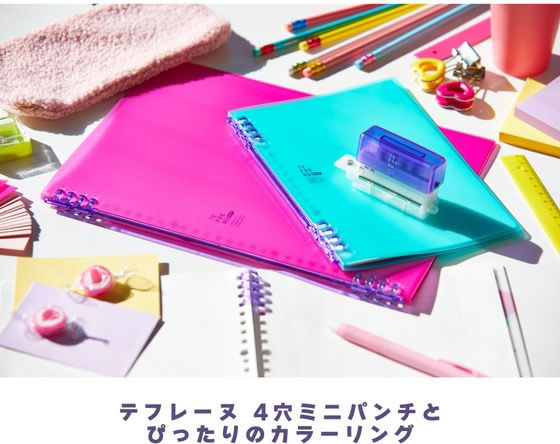 キングジム リングノート テフレーヌ ネオ A5 白 9854TTENE-003 1冊(ご注文単位1冊)【直送品】