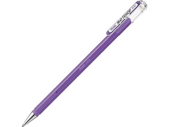 ぺんてる ゲルボールペン マットホップ 1.0mm ライトバイオレット 1本(ご注文単位1本)【直送品】