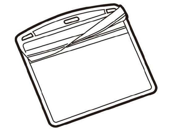 スマートバリュー 名札用替ケース チャックタイプ 名刺型横 10枚 1ﾊﾟｯｸ（ご注文単位1ﾊﾟｯｸ）【直送品】