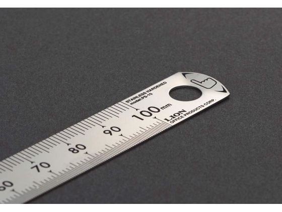 ライオン事務器 ステンレス定規 15cm PS-15 271-55 1本(ご注文単位1本)【直送品】