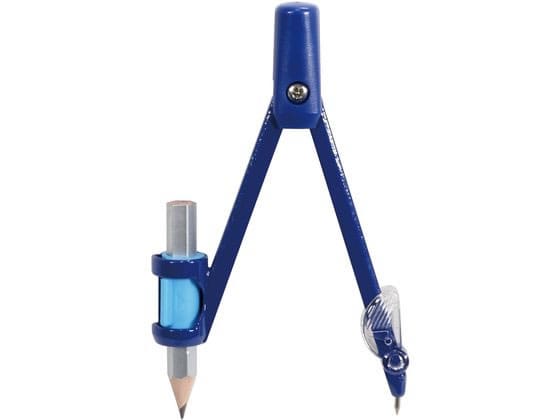クツワ 回しやすいコンパス 鉛筆用 CP221BL 1個(ご注文単位1個)【直送品】