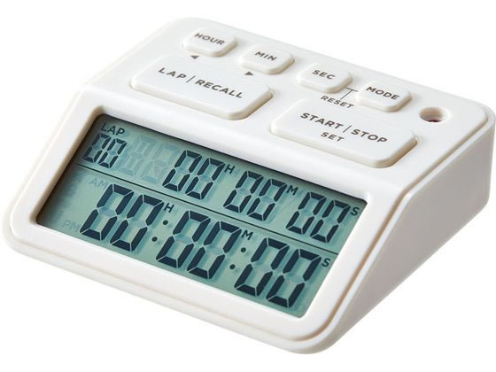 キングジム 学習タイマー 「ルラップ」 LLT10-W 1個（ご注文単位1個）【直送品】