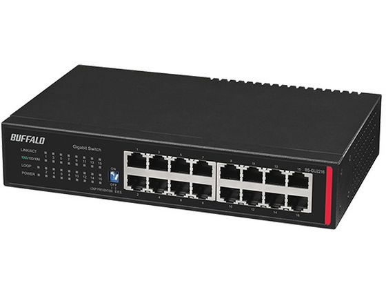 バッファロー 法人向け レイヤー2 Giga アンマネージスイッチ BS-GU2216 1台（ご注文単位1台）【直送品】