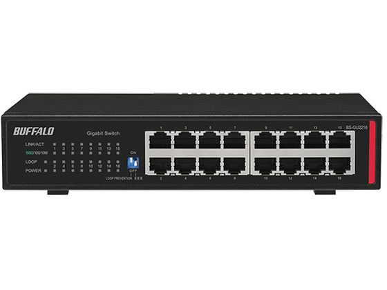 バッファロー 法人向け レイヤー2 Giga アンマネージスイッチ BS-GU2216 1台(ご注文単位1台)【直送品】