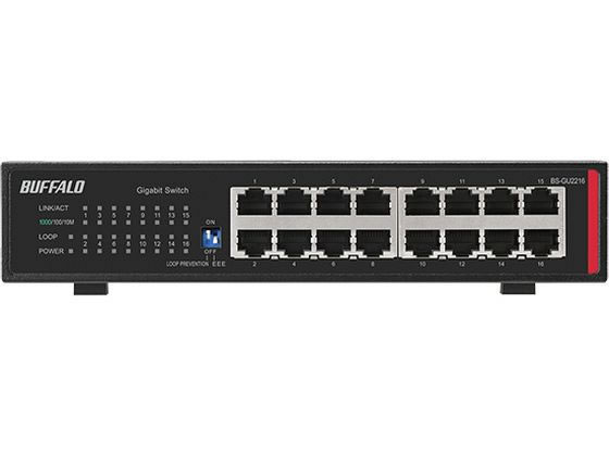 バッファロー 法人向け レイヤー2 Giga アンマネージスイッチ BS-GU2216 1台(ご注文単位1台)【直送品】