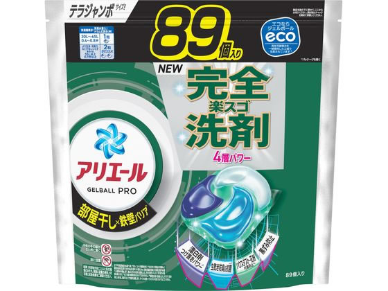 P&G アリエールジェルボールプロ 部屋干し 替 テラジャンボ 89個 1袋（ご注文単位1袋）【直送品】