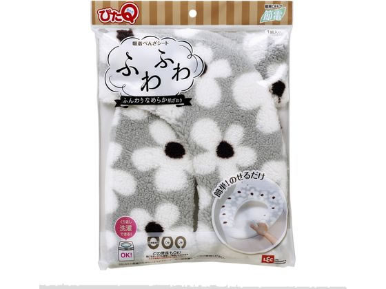レック ぴたQ 吸着べんざシート ふわふわタイプ デイジーグレー 1個（ご注文単位1個）【直送品】