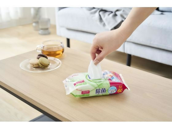 アイリスオーヤマ 除菌ができるウェットティッシュ ノンアルコール 3個×20パック 1箱(ご注文単位1箱)【直送品】