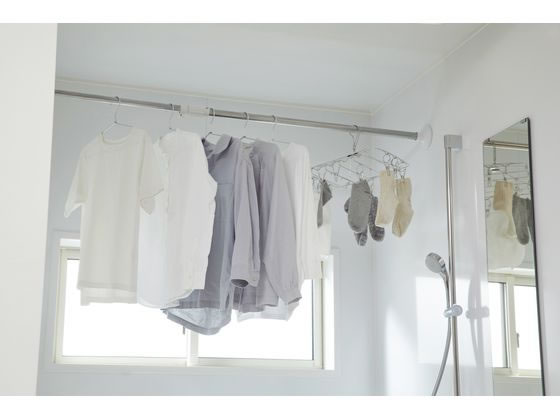 アイリスオーヤマ 浴槽用ステンレス超強力伸縮棒 ホワイト YSP-190R 1本(ご注文単位1本)【直送品】