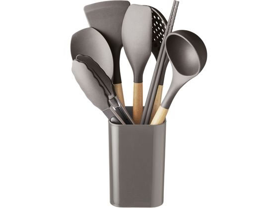 アイリスオーヤマ キッチンツール7点+スタンドセット チャコールグレー KT-7SS 1ｾｯﾄ（ご注文単位1ｾｯﾄ）【直送品】