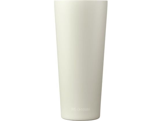 アイリスオーヤマ ステンレスタンブラー 450ml ホワイト ST-450 1個（ご注文単位1個）【直送品】