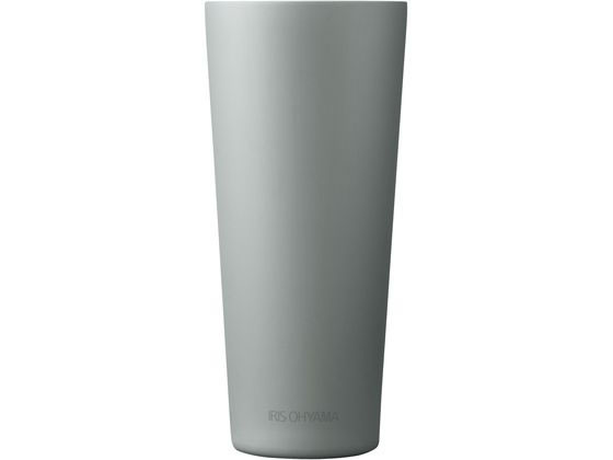 アイリスオーヤマ ステンレスタンブラー 450ml ライトグレー ST-450 1個（ご注文単位1個）【直送品】
