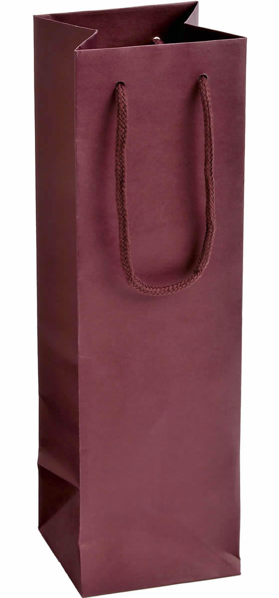 ハピラ 手提紙袋 ワイン用バッグ エンジ 5枚入 TES01E 1パック(ご注文単位1パック)【直送品】