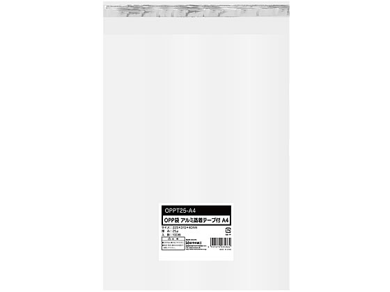 今村紙工 OPP袋 シールあり A4サイズ 0.025mm厚 透明 100枚 1パック(ご注文単位1パック)【直送品】