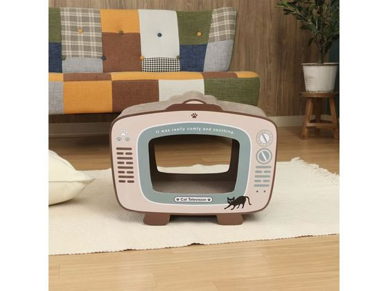不二貿易 猫の爪とぎ テレビ 54223 1個(ご注文単位1個)【直送品】