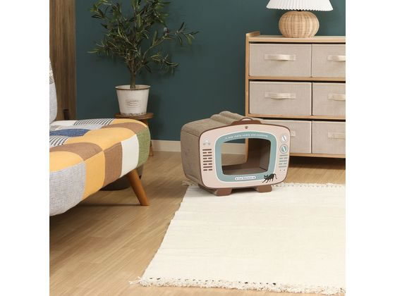 不二貿易 猫の爪とぎ テレビ 54223 1個(ご注文単位1個)【直送品】