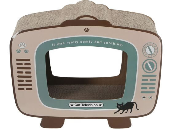 不二貿易 猫の爪とぎ テレビ 54223 1個(ご注文単位1個)【直送品】