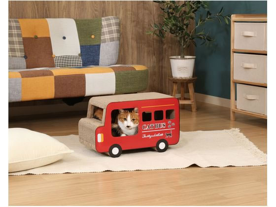 不二貿易 猫の爪とぎ ロンドンバス 54226 1個(ご注文単位1個)【直送品】