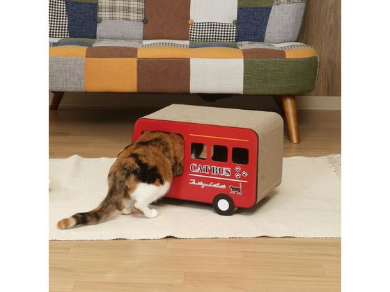 不二貿易 猫の爪とぎ ロンドンバス 54226 1個(ご注文単位1個)【直送品】