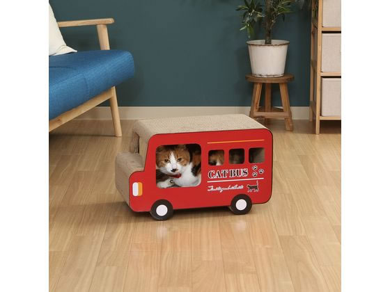 不二貿易 猫の爪とぎ ロンドンバス 54226 1個(ご注文単位1個)【直送品】