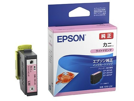 エプソン インクカートリッジ カニ ライトマゼンタ KNI-LM 1個（ご注文単位1個）【直送品】