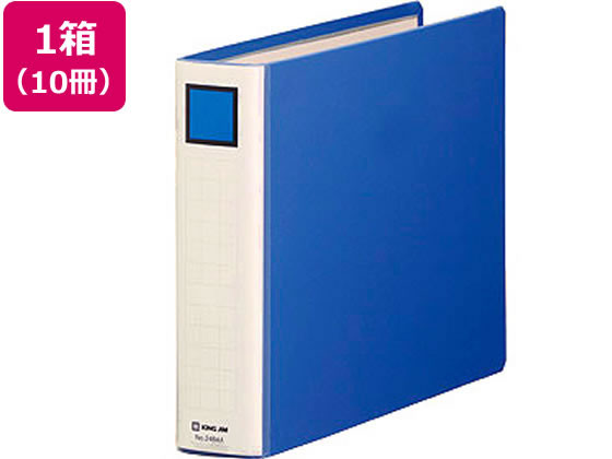 キングジム スーパードッチ脱・着イージー A4ヨコとじ厚40mm青10冊 1箱（ご注文単位1箱）【直送品】