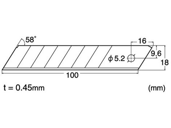NTカッター カッターナイフ替刃 L刃 50枚入 BL-50P 10個 332-31 1箱(ご注文単位1箱)【直送品】