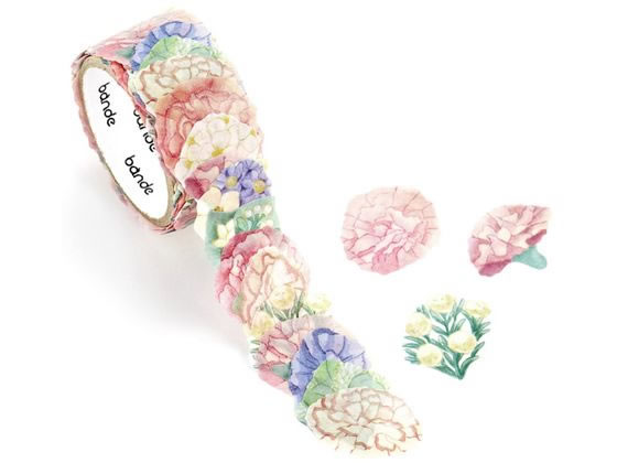 bande マスキングロールステッカー カーネーションブーケ ピンク BDA808 1巻（ご注文単位1巻）【直送品】