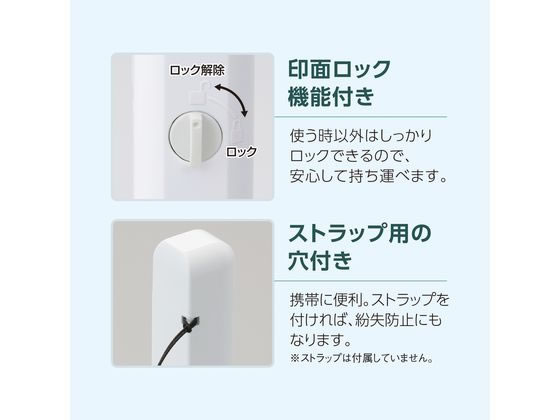 シヤチハタ ワンタッチ式印鑑ホルダー ハンコ・ベンリグレイッシュブルー 1個(ご注文単位1個)【直送品】