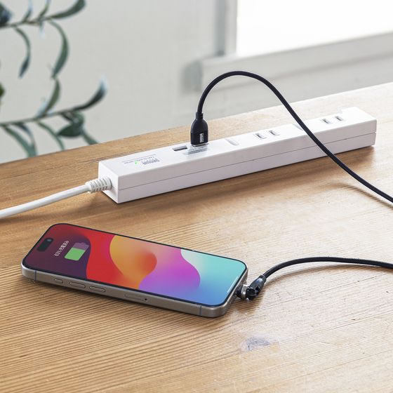 サンワサプライ Type-Cコネクタ540°回転ケーブル 2m KU-CAKA20BK 1本（ご注文単位1本）【直送品】