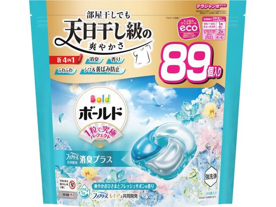 P&G ボールドジェルボール4D おひさまサボン 替 テラジャンボ 89個 1袋（ご注文単位1袋）【直送品】