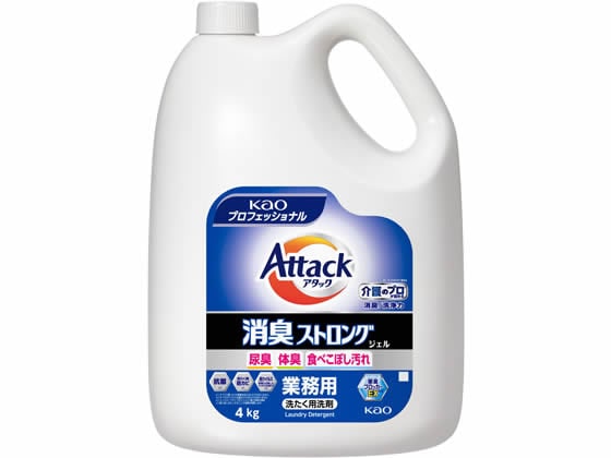 KAO アタック 消臭ストロングジェル 業務用 4kg 1本（ご注文単位1本）【直送品】
